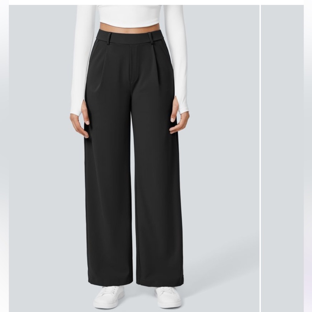Halara High Waisted Side Pocket Straight Leg Work Pants